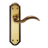 This is an image of Carlisle Brass - Wentworth Lever on Latch Backplate - Florentine Bronze available to order from T.H Wiggans Architectural Ironmongery in Kendal, quick delivery and discounted prices.