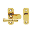 This is an image of a Carlisle Brass - T-Handle Fastener - Polished Brass that is availble to order from T.H Wiggans Architectural Ironmongery in Kendal in Kendal.