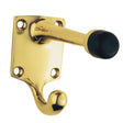 This is an image of a Carlisle Brass - Hat and Coat Hook with Rubber Buffer - Polished Brass that is availble to order from T.H Wiggans Architectural Ironmongery in Kendal in Kendal.