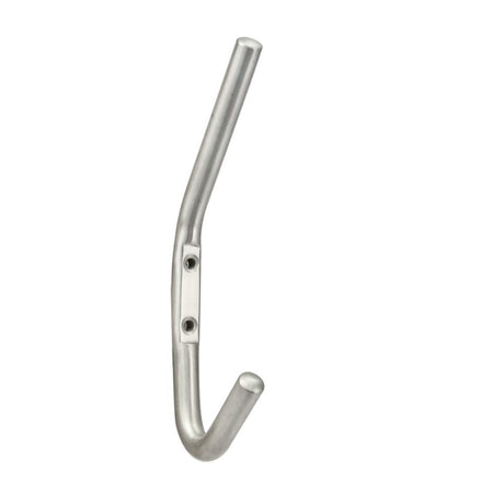 This is an image of a Eurospec - Hat and Coat Hook - Satin Stainless Steel that is availble to order from T.H Wiggans Architectural Ironmongery in Kendal in Kendal.