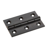 This is an image of a Carlisle Brass - 76 x 50mm Double Phos. Bronze Washer Hinge - Matt Black that is availble to order from T.H Wiggans Architectural Ironmongery in in Kendal.