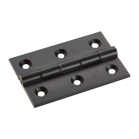 This is an image of a Carlisle Brass - 76 x 50mm Double Phos. Bronze Washer Hinge - Matt Black that is availble to order from T.H Wiggans Architectural Ironmongery in in Kendal.