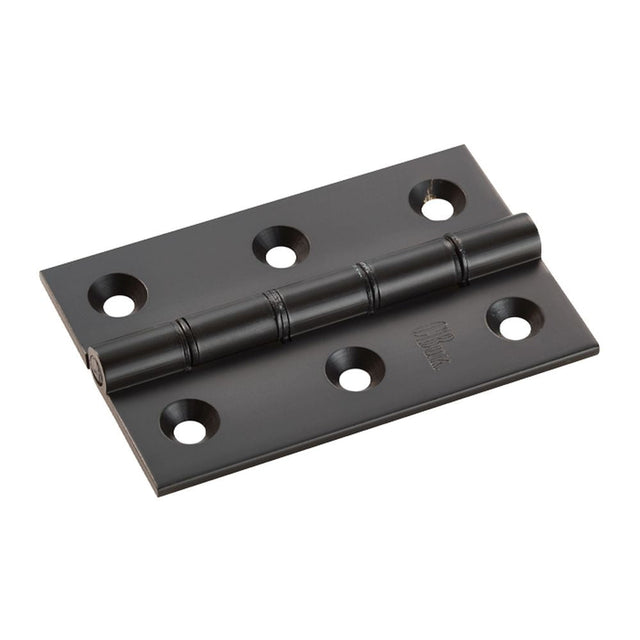 This is an image of a Carlisle Brass - 76 x 50mm Double Phos. Bronze Washer Hinge - Matt Black that is availble to order from T.H Wiggans Architectural Ironmongery in in Kendal.