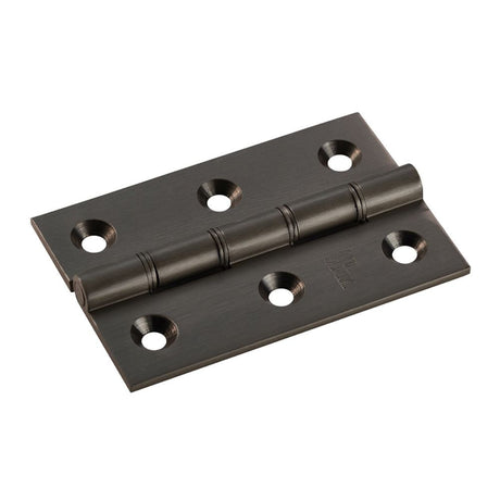 This is an image of a Carlisle Brass - 76 x 50mm Double Phos. Bronze Washer Hinge - Matt Bronze that is availble to order from T.H Wiggans Architectural Ironmongery in in Kendal.
