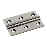 This is an image of a Carlisle Brass - 76 x 50mm Double Phos. Bronze Washer Hinge - Polished Nickel that is availble to order from T.H Wiggans Architectural Ironmongery in in Kendal.