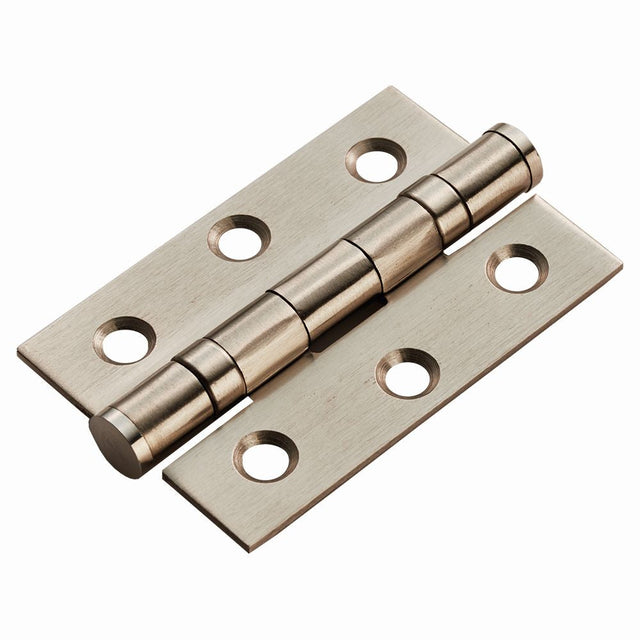 This is an image of a Eurospec - Ball Bearing Hinge Non Grade - Satin Nickel Plated that is availble to order from T.H Wiggans Architectural Ironmongery in in Kendal.