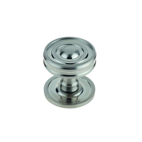 This is an image of a Burlington - Bloomury cupboard knob - Satin Nickel that is availble to order from T.H Wiggans Architectural Ironmongery in Kendal in Kendal.