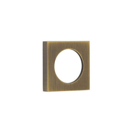 This is an image of Burlington - 52x52mm AB plain square outer rose for esc available to order from T.H Wiggans Architectural Ironmongery in Kendal, quick delivery and discounted prices.