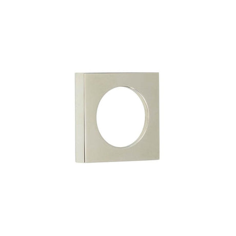 This is an image of Burlington - 52x52mm PN plain square outer rose for esc available to order from T.H Wiggans Architectural Ironmongery in Kendal, quick delivery and discounted prices.