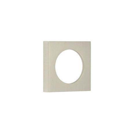 This is an image of Burlington - 52x52mm SN plain square outer rose for esc available to order from T.H Wiggans Architectural Ironmongery in Kendal, quick delivery and discounted prices.