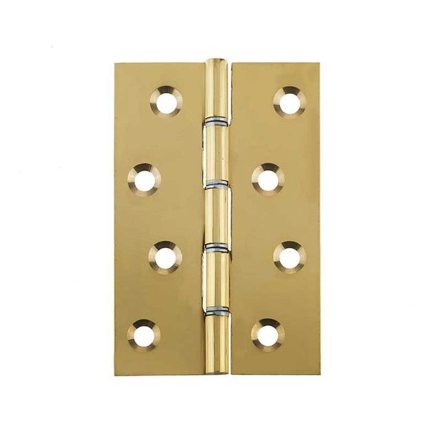 This is an image showing the Frelan - 102x67x2mm PB DS WASHERED HINGE available to order from T.H. Wiggans Ironmongery in Kendal