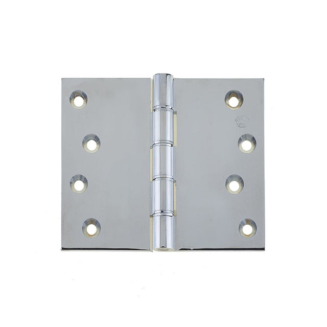 This is an image showing the Frelan - 102x127mm Projection Brass Hinges - Polished Chrome available to order from T.H. Wiggans Ironmongery in Kendal