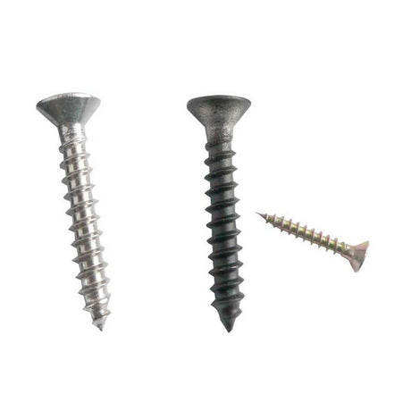 This is an image of a Frelan - SSS screws for J9500 hinges Pack of 8 that is availble to order from T.H Wiggans Architectural Ironmongery in in Kendal.