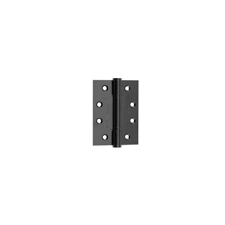 This is an image of a Frelan - 102x76x3mm BL 3 Knuckle PBH Matt black that is availble to order from T.H Wiggans Architectural Ironmongery in in Kendal.