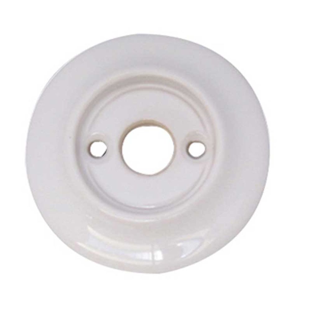 This is an image showing the Frelan - Replacement Roses for Porcelain Door Knobs White available to order from T.H. Wiggans Ironmongery in Kendal