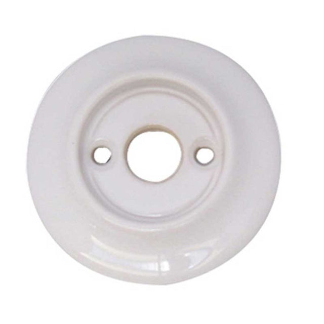 This is an image showing the Frelan - Replacement Roses for Porcelain Door Knobs White available to order from T.H. Wiggans Ironmongery in Kendal