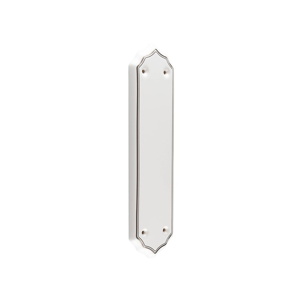 This is an image showing the Frelan - White Silverline Finger Plate 380 x 75mm available to order from T.H. Wiggans Ironmongery in Kendal