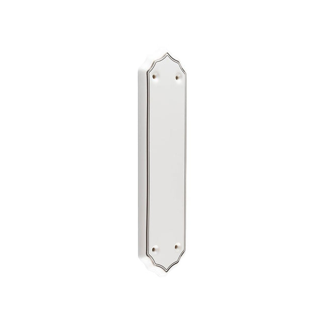 This is an image showing the Frelan - White Silverline Finger Plate 380 x 75mm available to order from T.H. Wiggans Ironmongery in Kendal