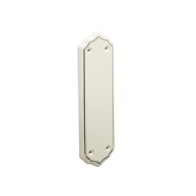 This is an image showing the Frelan - White Goldline Finger Plate 380 x 75mm available to order from T.H. Wiggans Ironmongery in Kendal