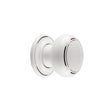 This is an image showing the Frelan - White Lined Porcelain Unsprung Mortice Knobs - White/Silver Line available to order from T.H. Wiggans Ironmongery in Kendal