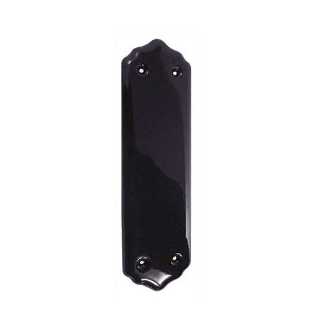 This is an image showing the Frelan - Black Finger Plate 380 x 75mm available to order from T.H. Wiggans Ironmongery in Kendal