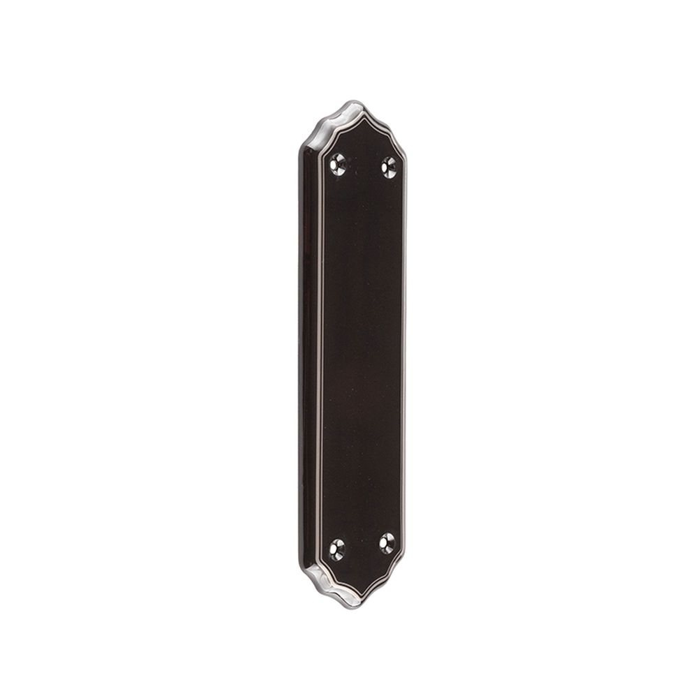 This is an image showing the Frelan - Black Silverline Finger Plate 380 x 75mm available to order from T.H. Wiggans Ironmongery in Kendal