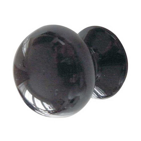 This is an image showing the Frelan - Porcelain 38mm Dia. Cabinet Knob - Black available to order from T.H. Wiggans Ironmongery in Kendal