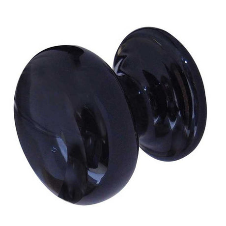 This is an image showing the Frelan - Porcelain 32mm Dia. Cabinet Knob - Black available to order from T.H. Wiggans Ironmongery in Kendal