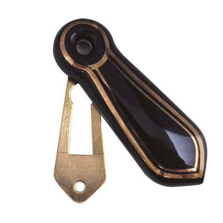 This is an image showing the Frelan - Black Goldline Escutcheon available to order from T.H. Wiggans Ironmongery in Kendal