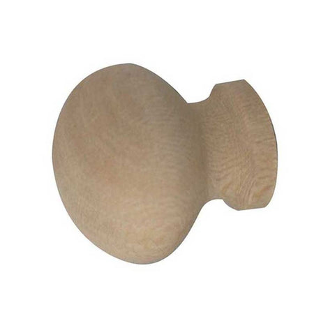 This is an image showing the Frelan - Wooden Cabinet Knob 30mm Dia. - Un-Varnished available to order from T.H. Wiggans Ironmongery in Kendal