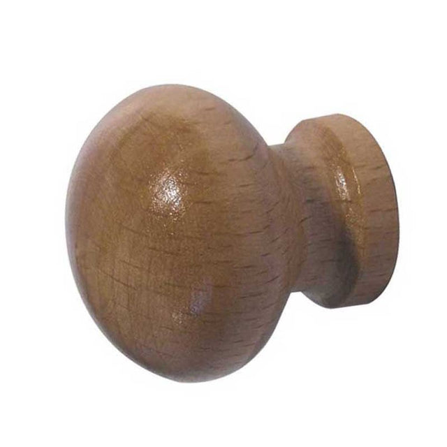 This is an image showing the Frelan - Wooden Cabinet Knob 38mm Dia. - Varnished available to order from T.H. Wiggans Ironmongery in Kendal