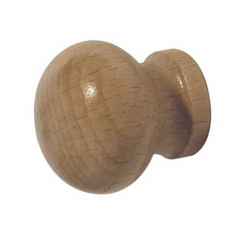 This is an image showing the Frelan - Wooden Cabinet Knob 50mm Dia. - Varnished available to order from T.H. Wiggans Ironmongery in Kendal