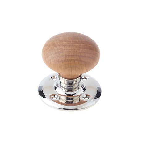 This is an image showing the Frelan - French Oak Unsprung Mortice Knobs - Polished Nickel available to order from T.H. Wiggans Ironmongery in Kendal