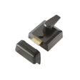 This is an image showing the Frelan - Black Narrow nightlatch available to order from T.H. Wiggans Ironmongery in Kendal