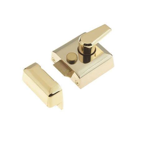This is an image of a Frelan - PB Narrow nightlatch that is availble to order from T.H Wiggans Architectural Ironmongery in Kendal.