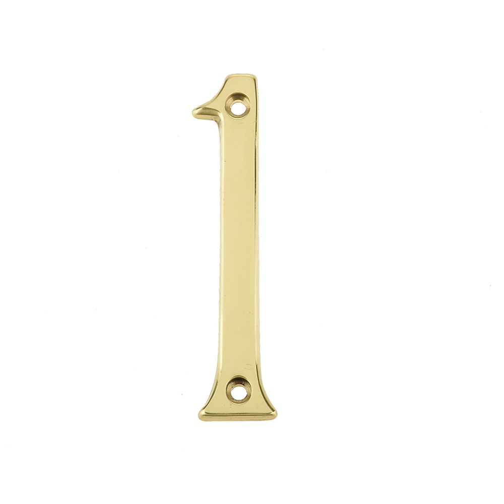 This is an image showing the Frelan - 75MM PB SCREWFIX NUMERAL 1 available to order from T.H. Wiggans Ironmongery in Kendal