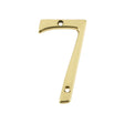 This is an image showing the Frelan - 75MM PB Screwfix numeral 7 available to order from T.H. Wiggans Ironmongery in Kendal