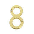 This is an image showing the Frelan - 75MM PB Screwfix numeral 8 available to order from T.H. Wiggans Ironmongery in Kendal