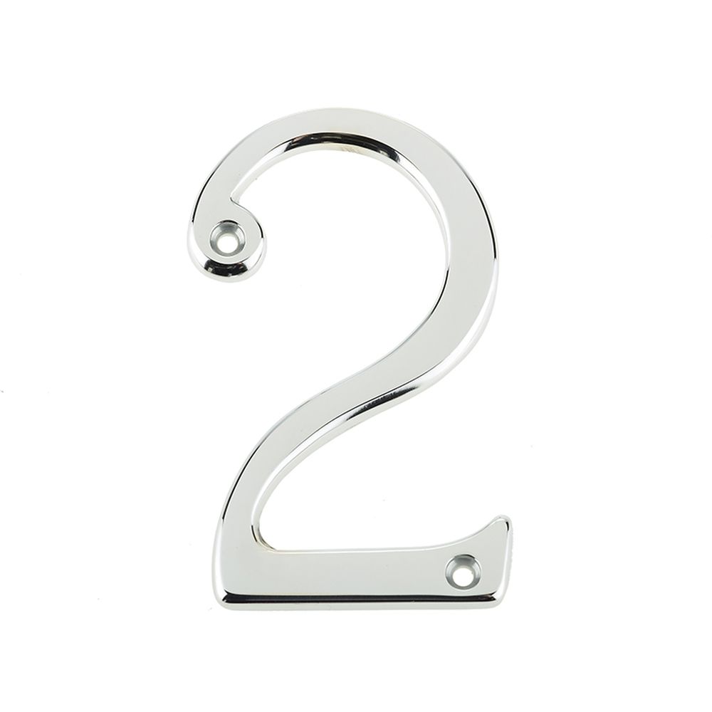 This is an image showing the Frelan - 75mm PC Screwfix numeral 2 available to order from T.H. Wiggans Ironmongery in Kendal