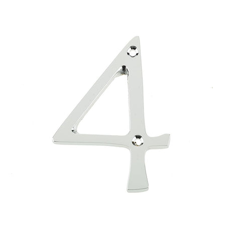 This is an image showing the Frelan - 75mm PC Screwfix numeral 4 available to order from T.H. Wiggans Ironmongery in Kendal