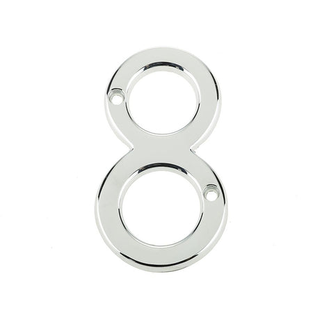 This is an image showing the Frelan - 75mm PC Screwfix numeral 8 available to order from T.H. Wiggans Ironmongery in Kendal