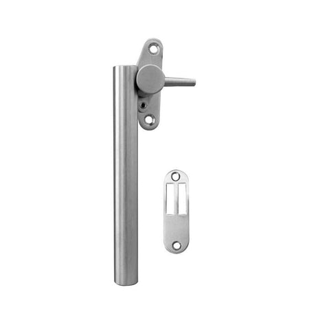 This is an image of a Frelan - Round Bar Casement Fastener c/w Mortice Plate Left Hand - Grade 304 Sat that is availble to order from T.H Wiggans Architectural Ironmongery in Kendal in Kendal.