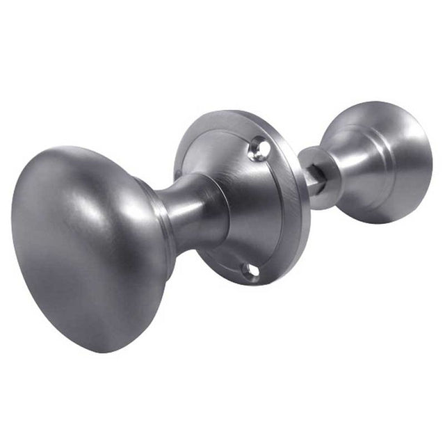 This is an image showing the Frelan - Kontrax Rim Knobs - Satin Chrome available to order from T.H. Wiggans Ironmongery in Kendal