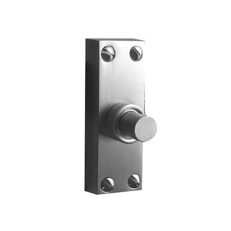 This is an image showing the Frelan - Bell Push - Satin Chrome available to order from T.H. Wiggans Ironmongery in Kendal