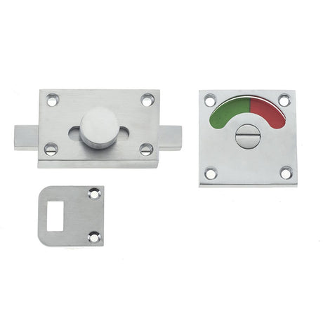 This is an image of Frelan - Bathrooom Indicator Bolt - Satin Chrome available to order from T.H Wiggans Architectural Ironmongery in Kendal, quick delivery and discounted prices.