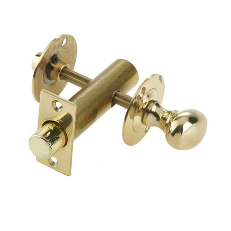 This is an image of Frelan - Bathroom Bolt c/w Mortice Bolt - Polished Brass available to order from T.H Wiggans Architectural Ironmongery in Kendal, quick delivery and discounted prices.