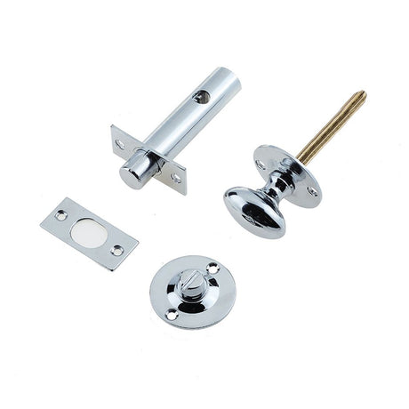 This is an image of Frelan - Bathroom Bolt c/w Mortice Bolt - Polished Chrome available to order from T.H Wiggans Architectural Ironmongery in Kendal, quick delivery and discounted prices.