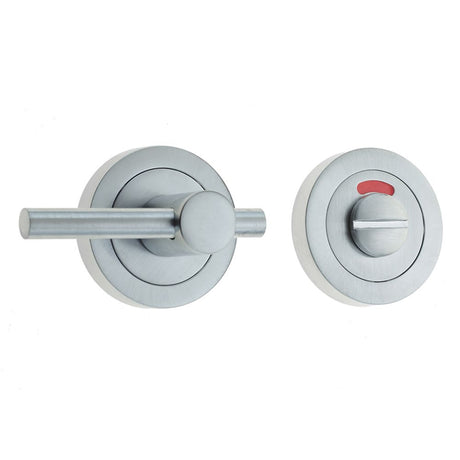 This is an image showing the Frelan - Bathroom Easy Turn & Release with Indicator - Satin Chrome available to order from T.H. Wiggans Ironmongery in Kendal