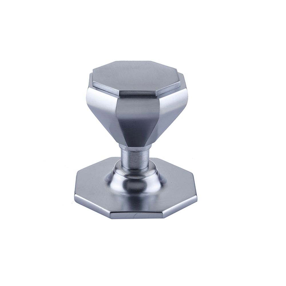 This is an image showing the Frelan - Forma Centre Door Knob - Satin Chrome available to order from T.H. Wiggans Ironmongery in Kendal