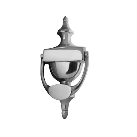 This is an image showing the Frelan - Urn Door Knocker 170mm - Polished Chrome available to order from T.H. Wiggans Ironmongery in Kendal